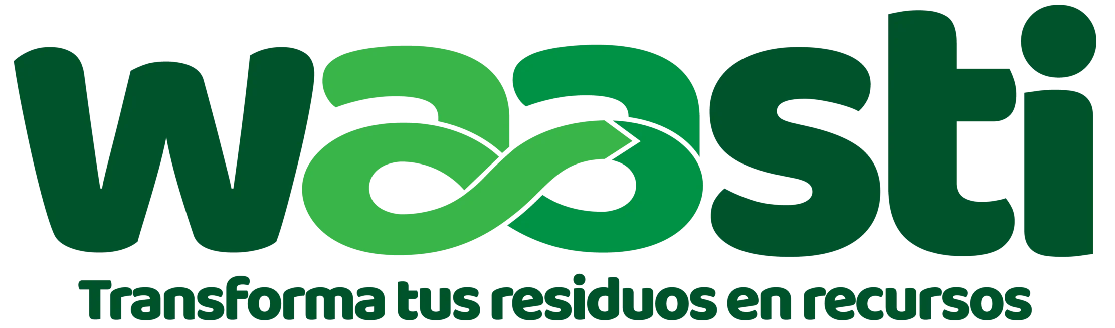 logo corporativo de waasti la aplicación que transforma tus residuos en recursos